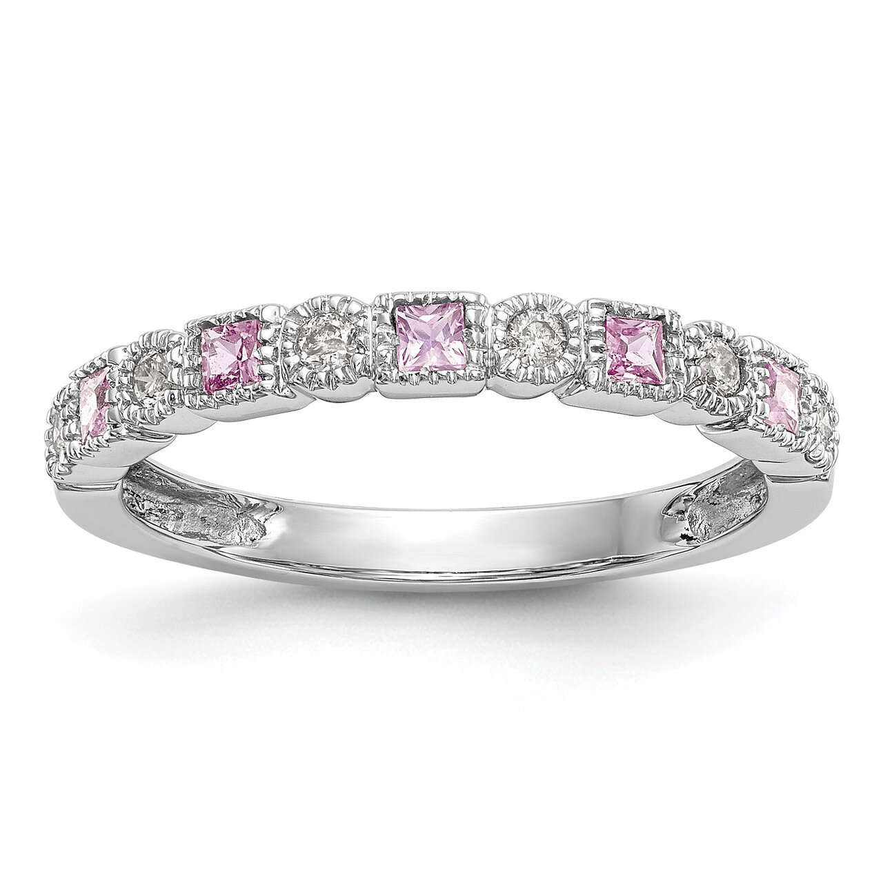 Diamond with Pink Sapphire Band 14k White Gold RM3450B-PSAP-010-WAA, MPN: RM3450B-PSAP-010-WAA, RM3…
