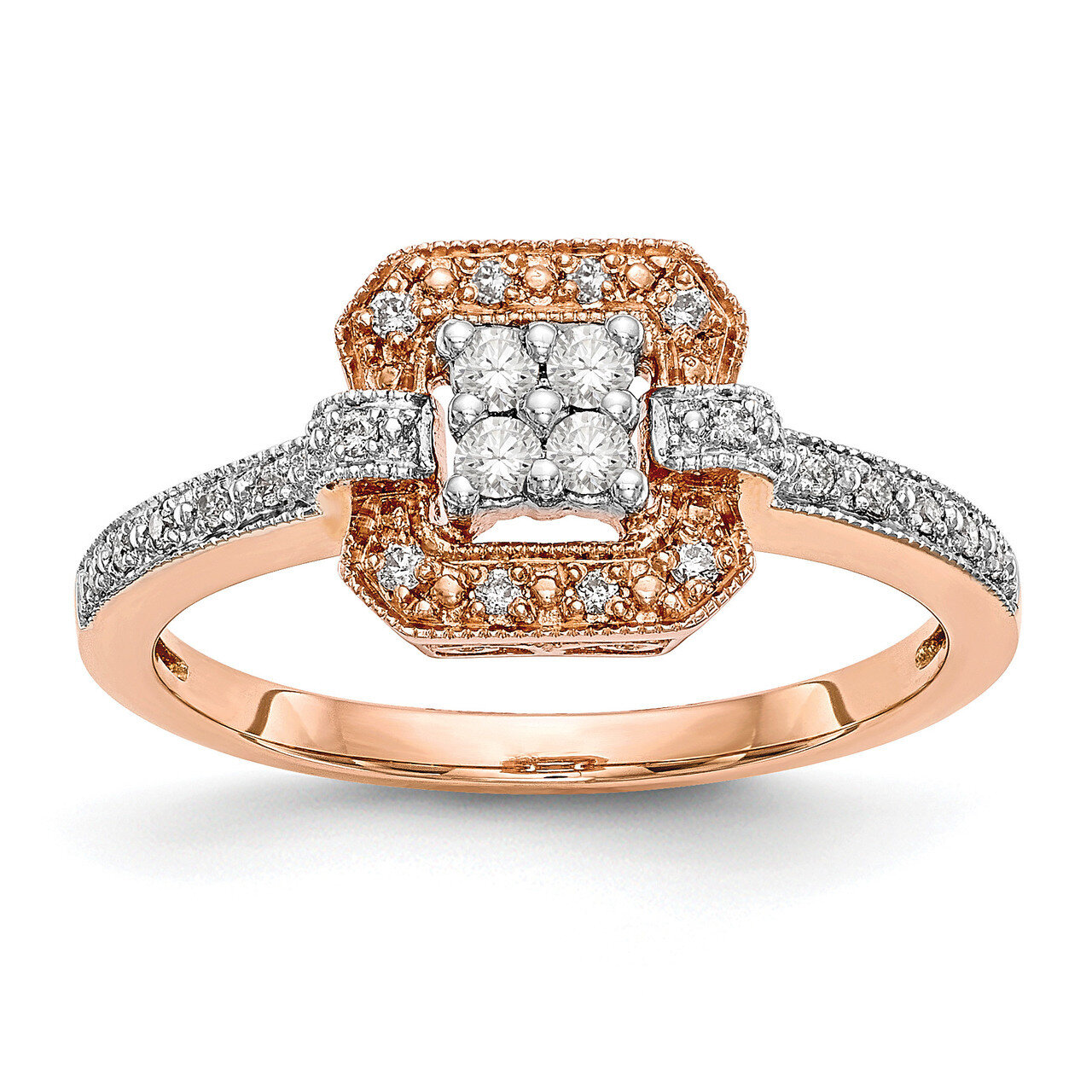 Complete Diamond Cluster Engagement Ring 14k Rose Gold RM2356E-020-RAA, MPN: RM2356E-020-RAA, RM235…