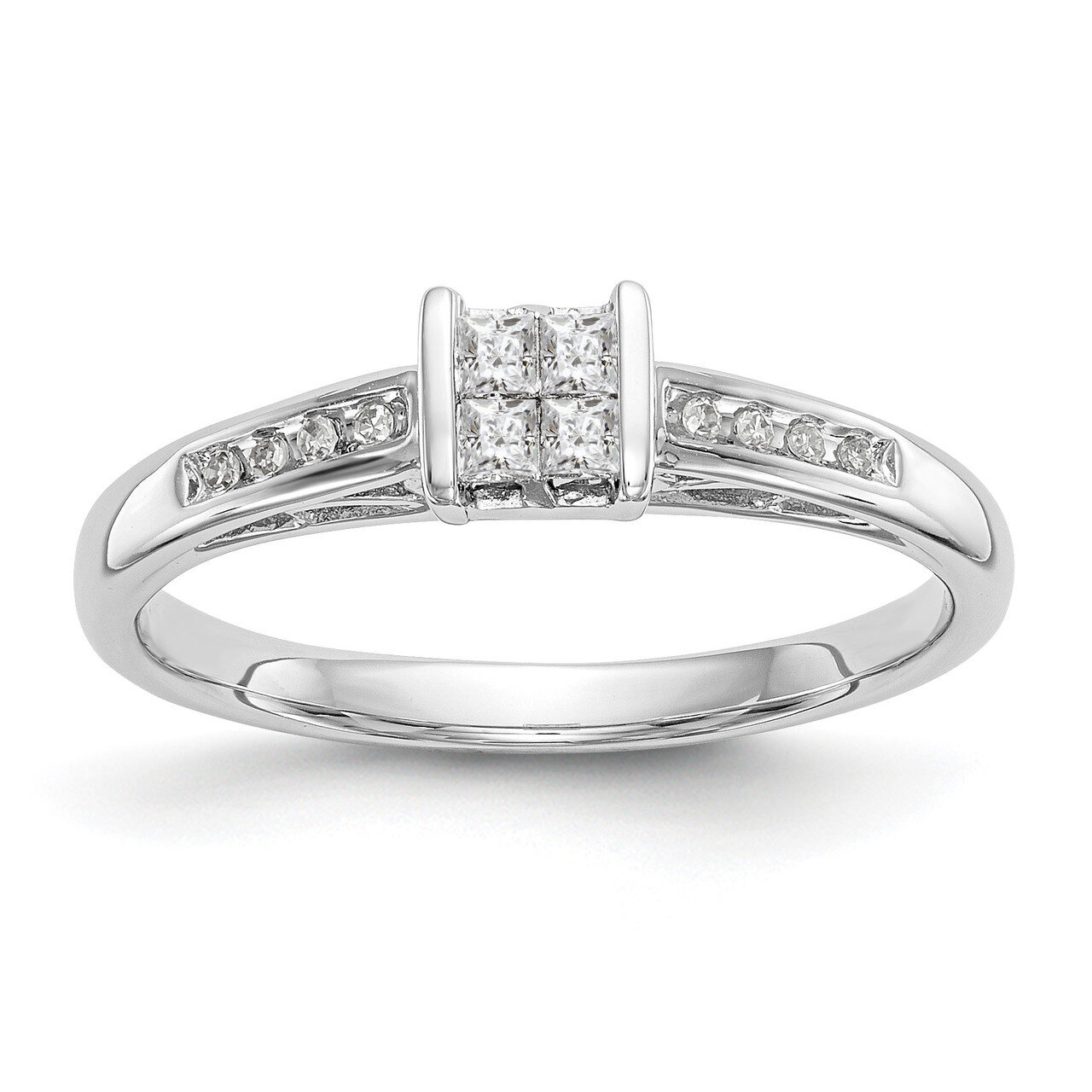 Complete Diamond Cluster Engagement Ring 14k White Gold RM2376E-016-WAA