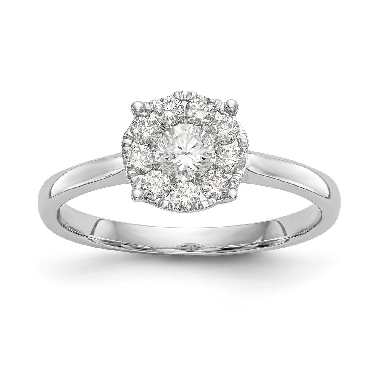 Complete Diamond Cluster Engagement Ring 14k White Gold RM2351E-050-WAA, MPN: RM2351E-050-WAA, RM23…