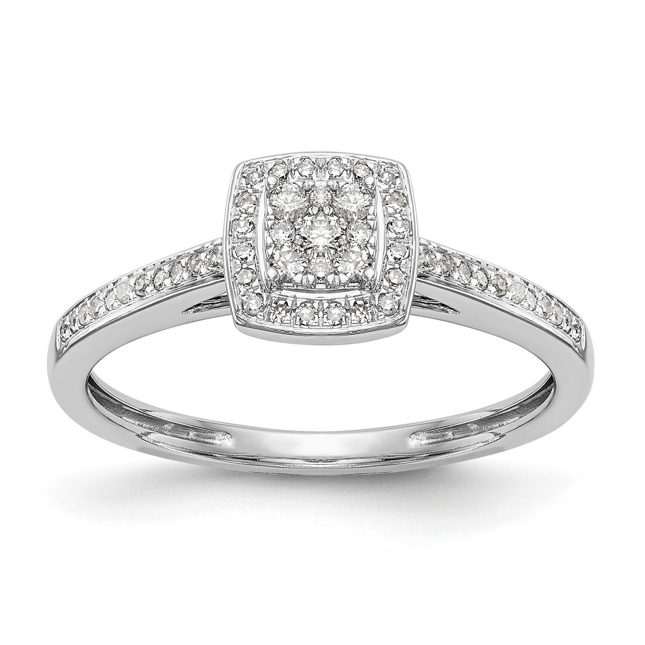 Complete Diamond Cluster Engagement Ring 14k White Gold RM2389E-019-WAA
