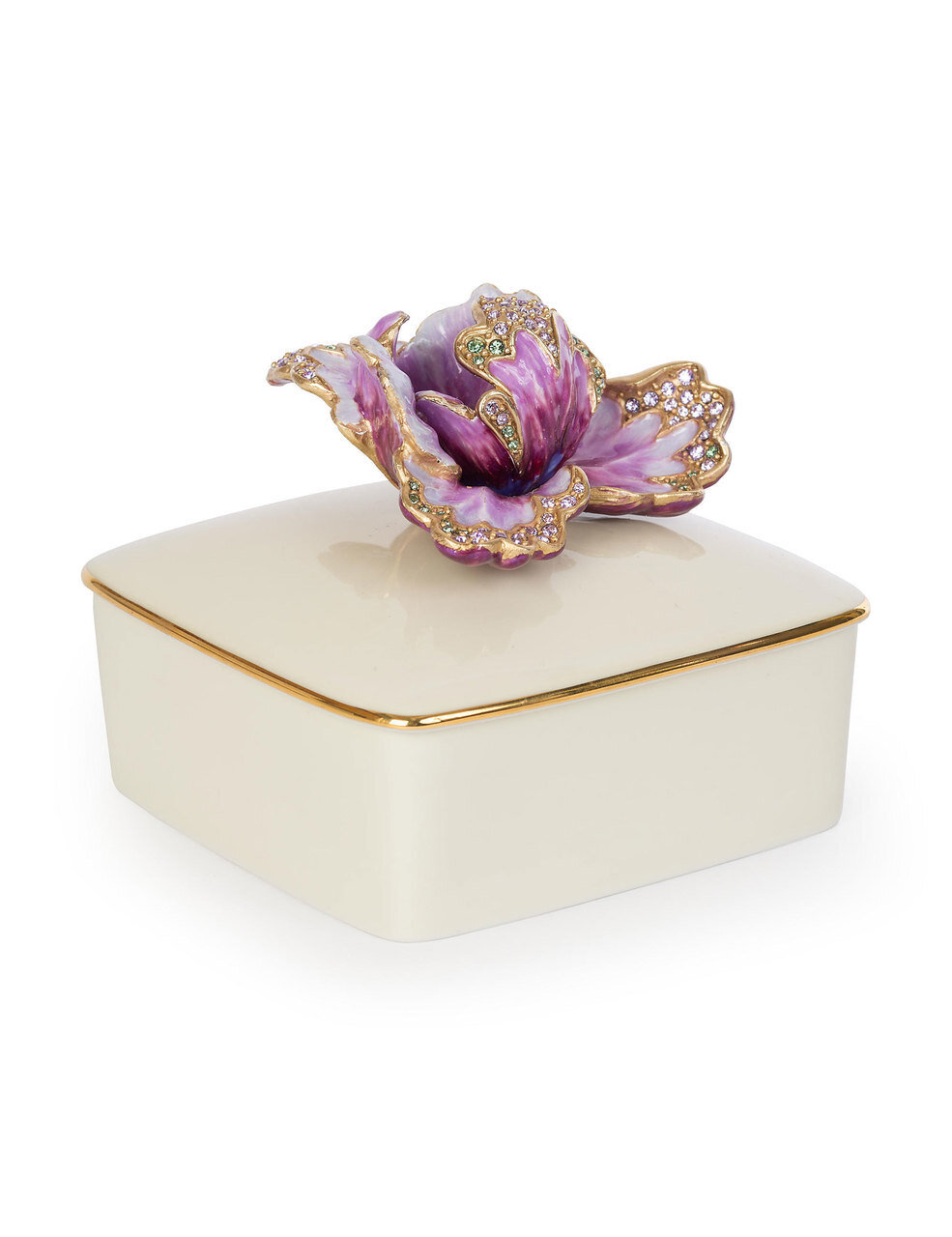 Jay Strongwater Bailey Tulip Porcelain Box Flora SDH7355-256