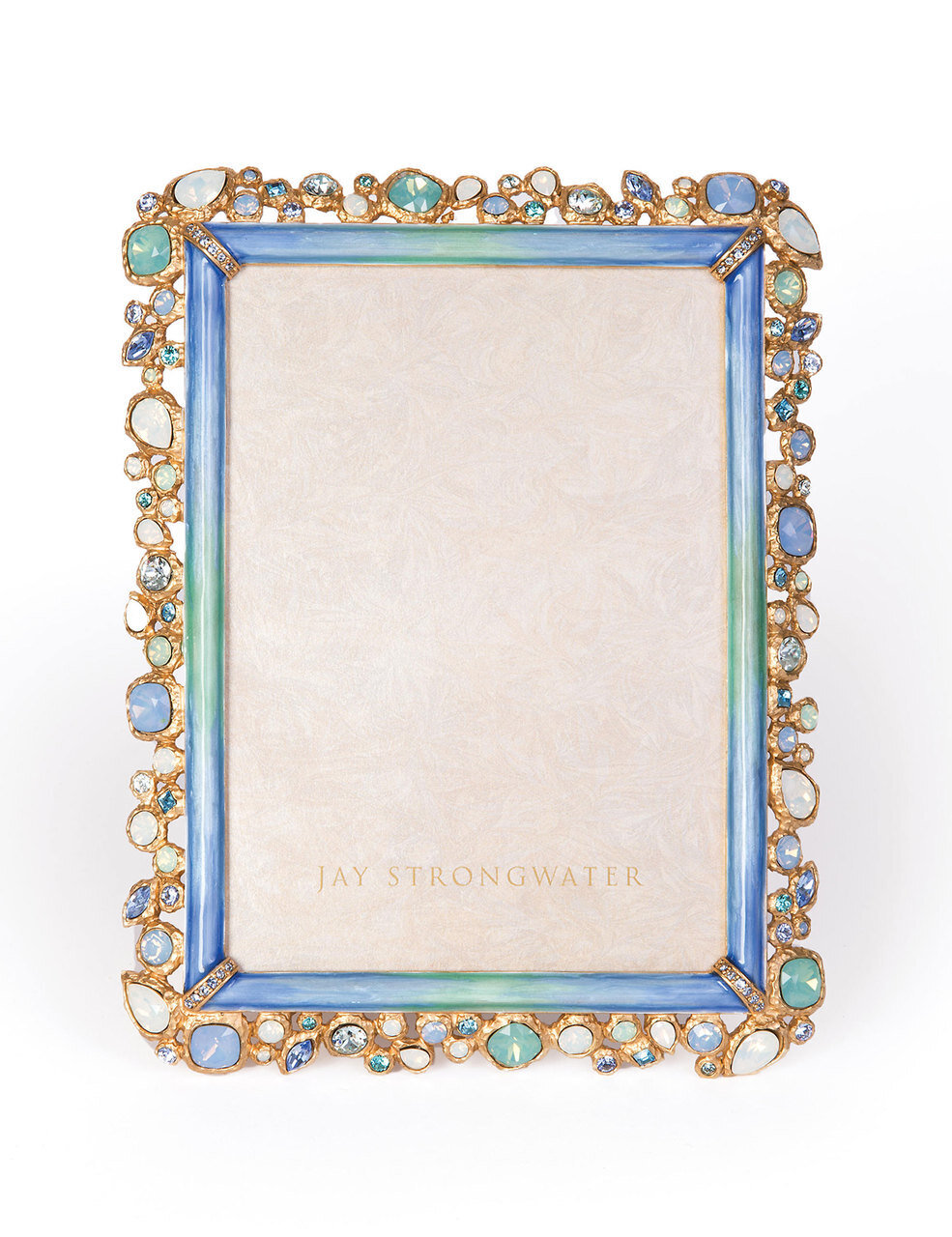 Jay Strongwater Leslie Bejeweled 5 x 7 Inch Picture Frame Oceana SPF5844-230