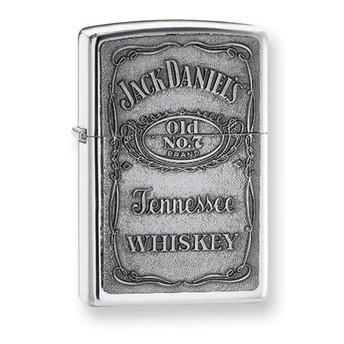 Zippo Jack Daniels Pewter Emblem High Polish Chrome Lighter GL1142, MPN: GL1142, 41689164270
