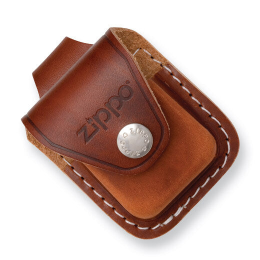 Zippo Brown Leather Loop Lighter Pouch GL1158