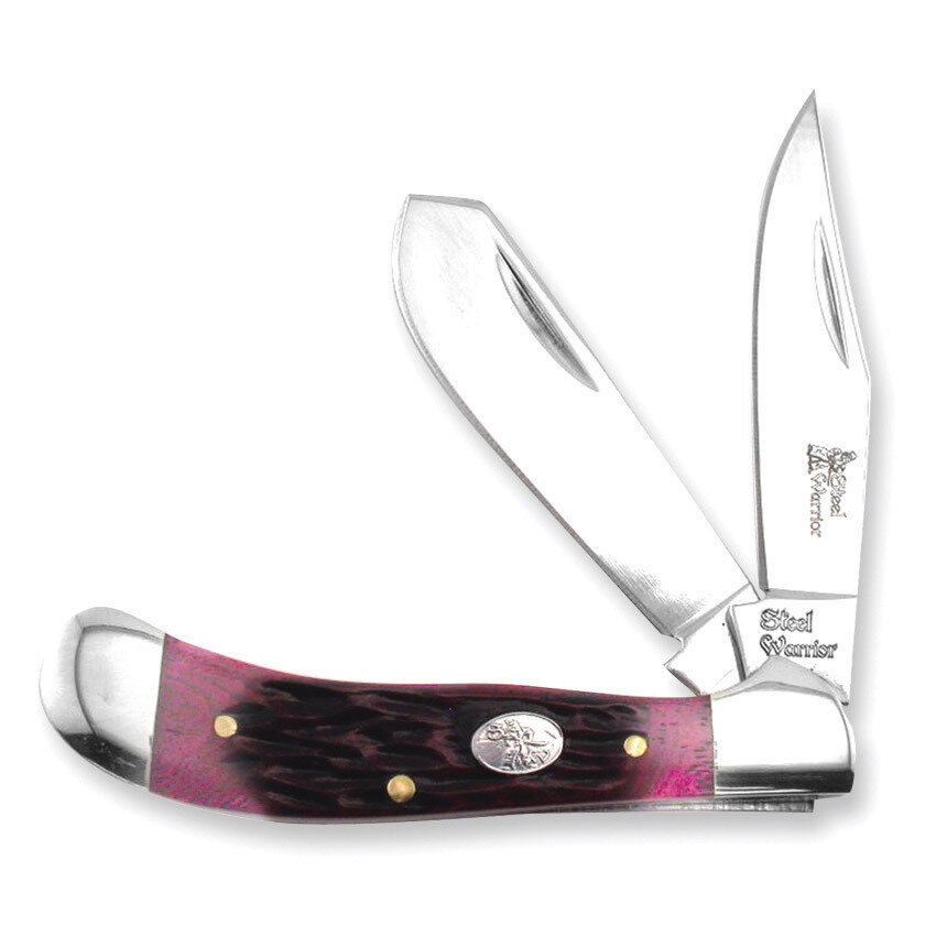 Steel Warrior Red Walnut Jig Saddlehorn Knife GL8533, MPN: GL8533, 26615169031