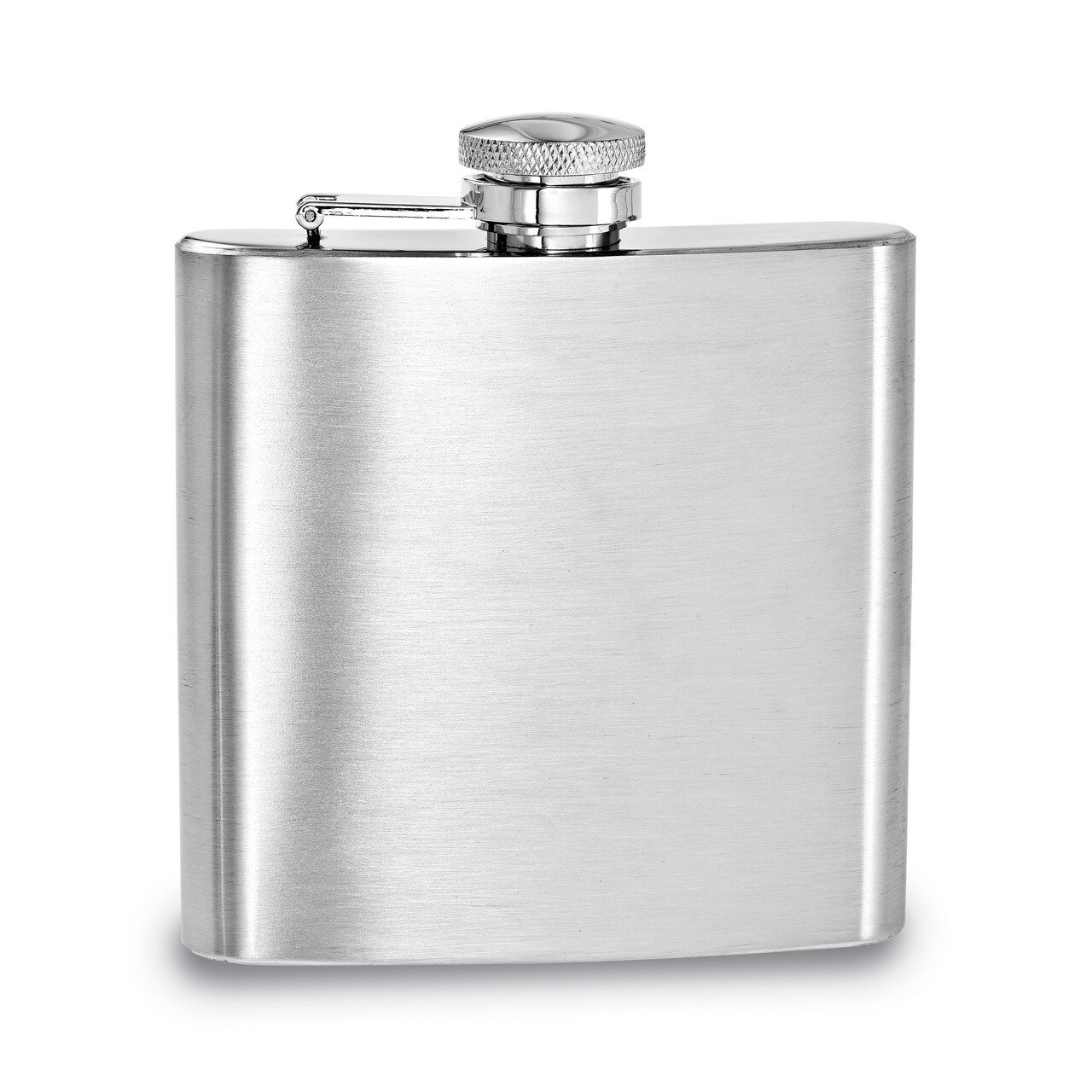 Brushed Stainless Steel 6 Oz Square Flask GL8819