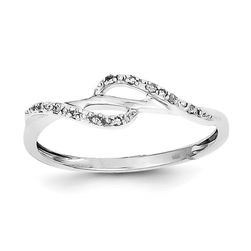 Diamond Ring Sterling Silver Rhodium QDX145-6, MPN: QDX145, 813455011213