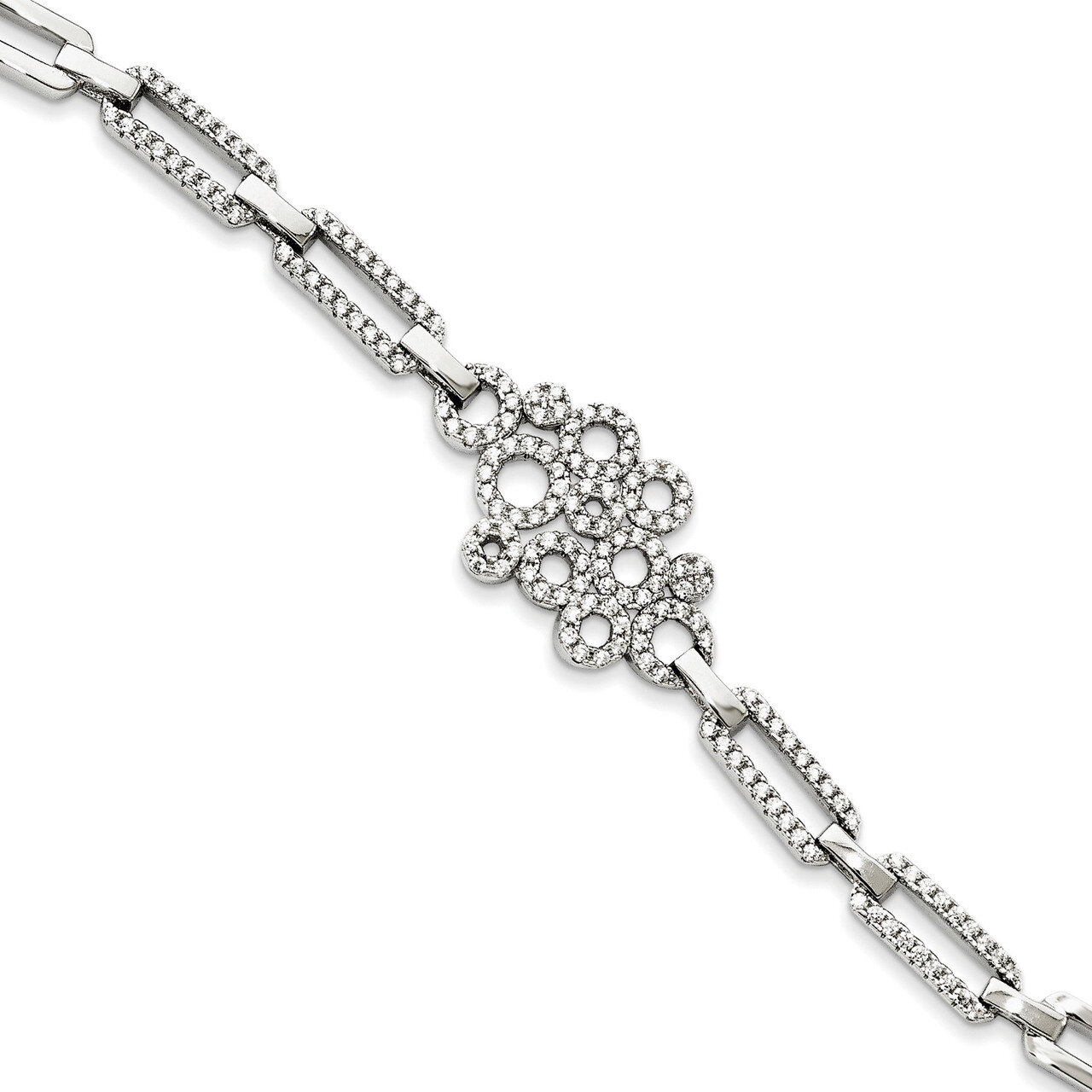 Bracelet Sterling Silver CZ QMP1405-7, MPN: QMP1405-7, 191101072147