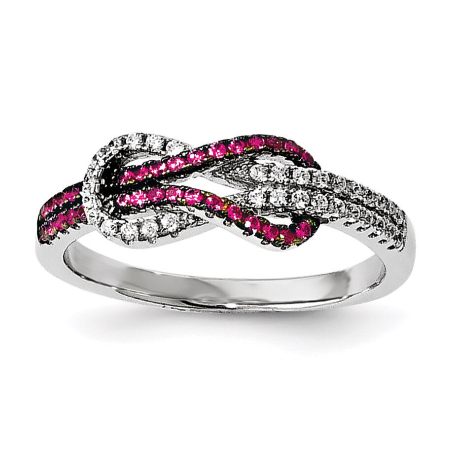 Love Knot Ring Sterling Silver CZ QMP1444-6, MPN: QMP1444, 191101075476