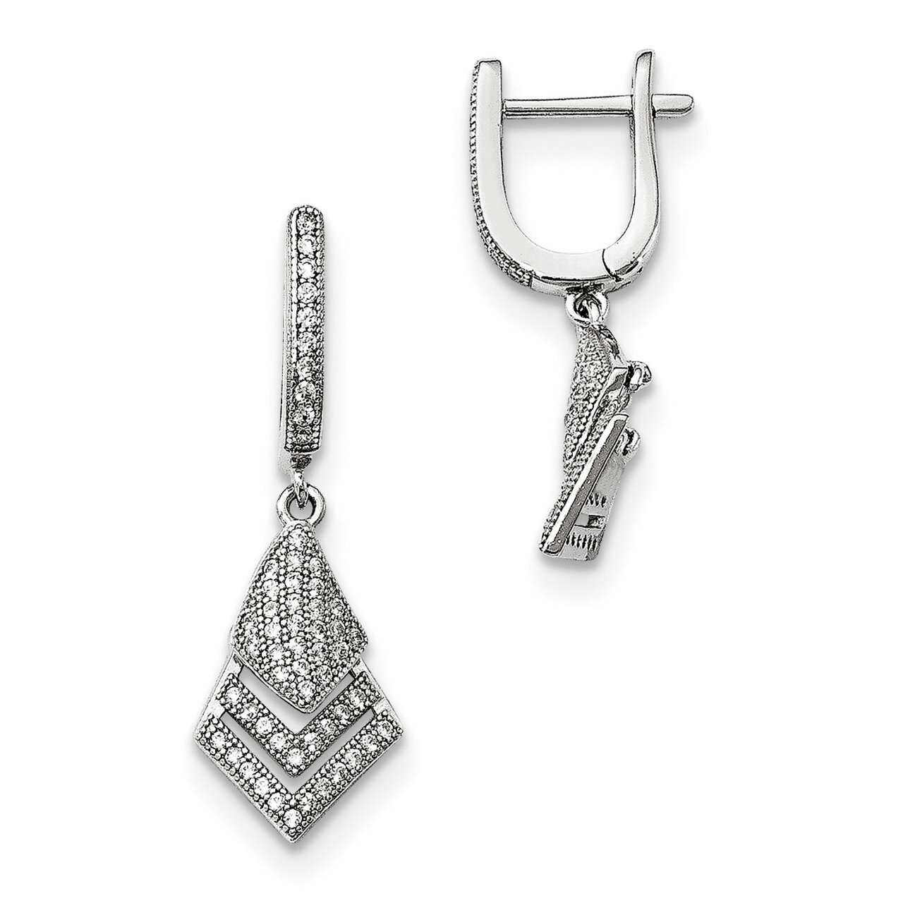 Earrings Sterling Silver CZ QMP1446