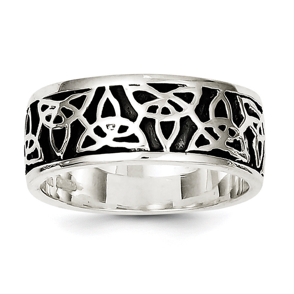 Celtic Knot Ring Sterling Silver Antiqued QR1960-11, MPN: QR1960, 883957185095
