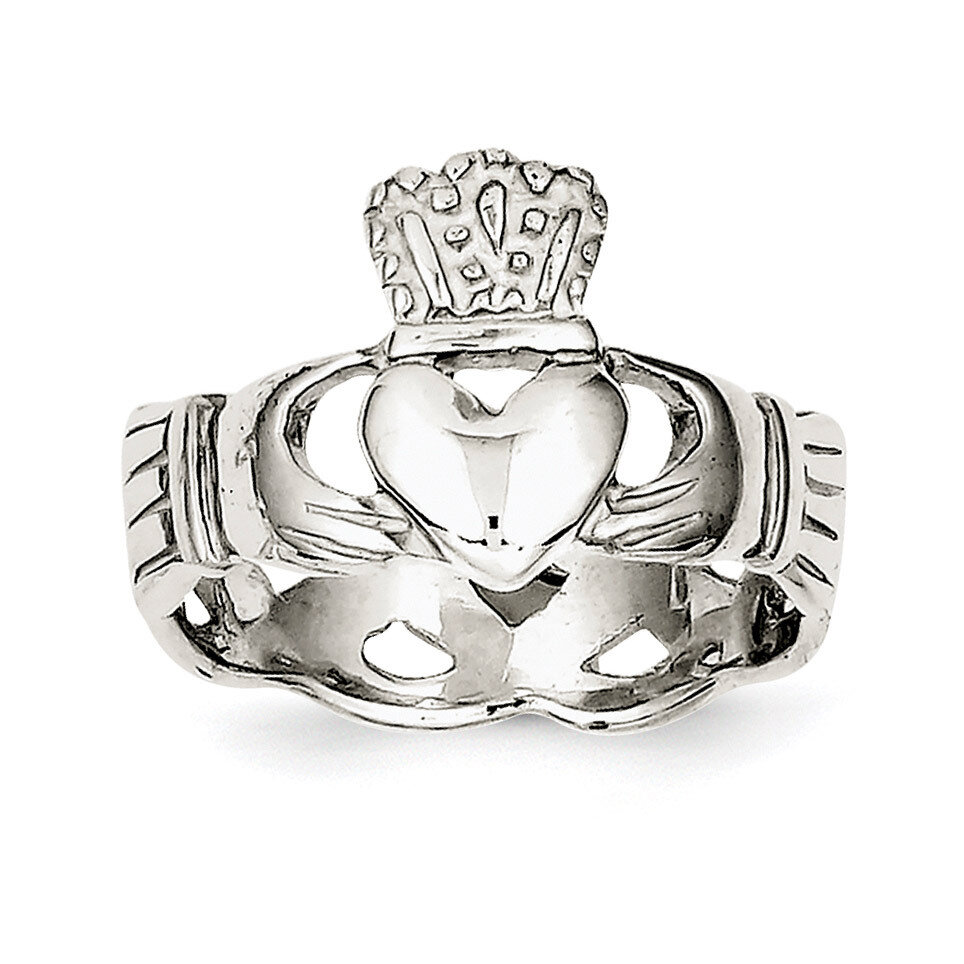 Solid Claddagh Ring Sterling Silver QR955-7, MPN: QR955, 883957255347