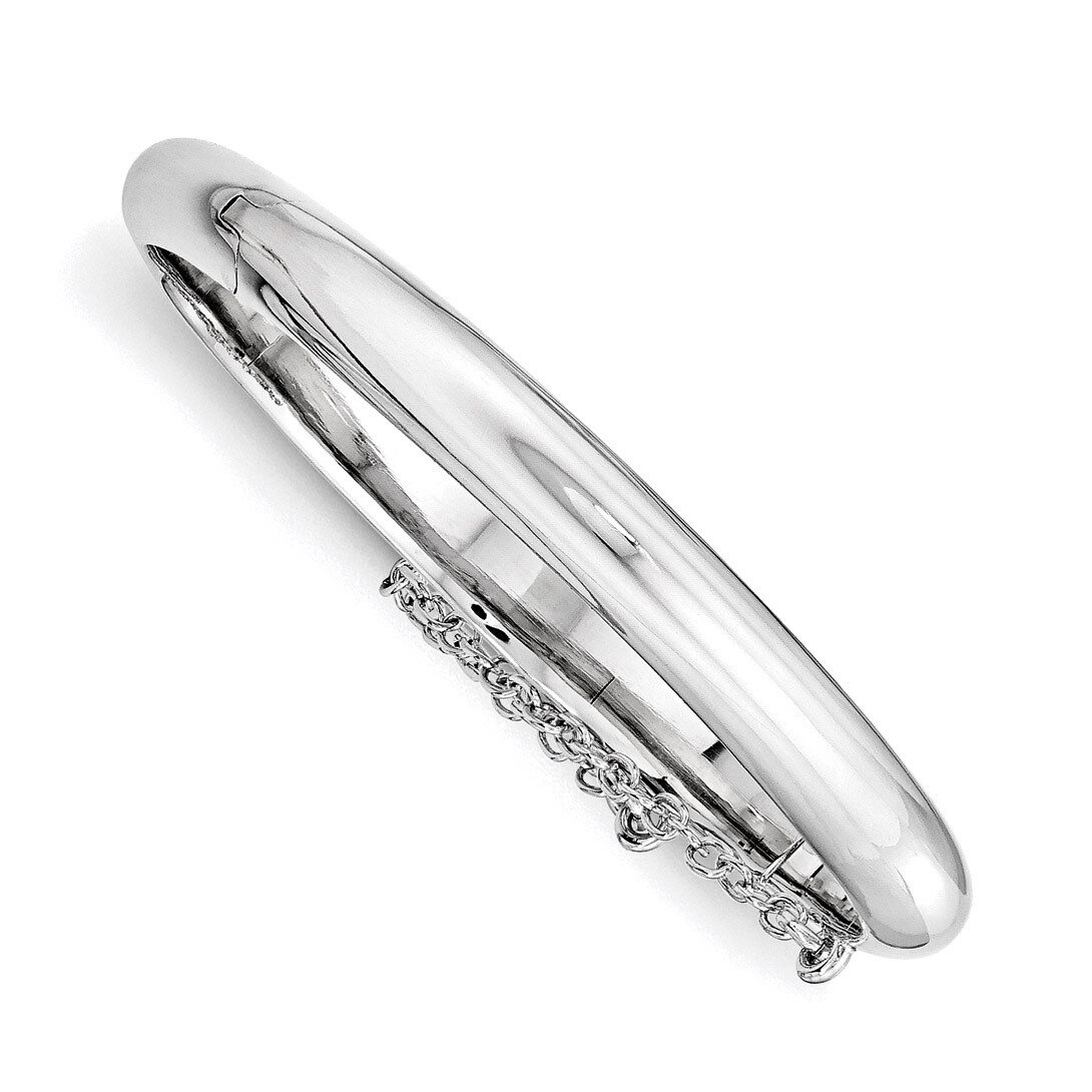 Safety Hinged Child&#39;S Bangle Sterling Silver Rhodium-Plated Polished QB780, MPN: QB780, 191101388880