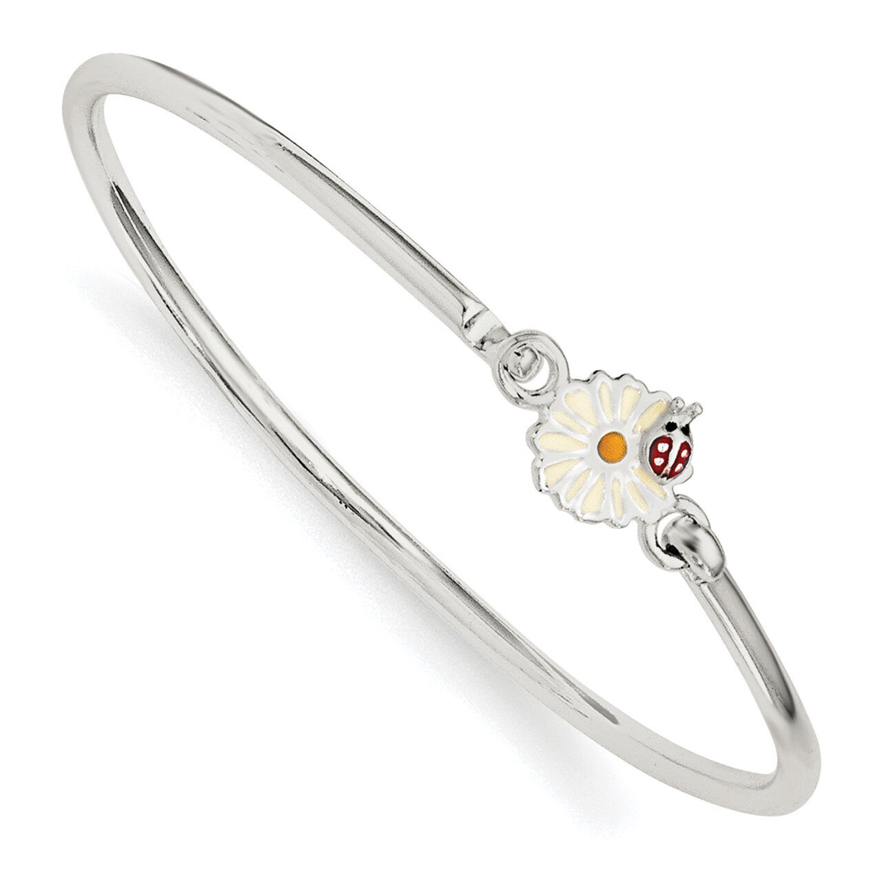Enamel Flower Kid&#39;S Bangle Bracelet Sterling Silver QB890, MPN: QB890, 191101466144
