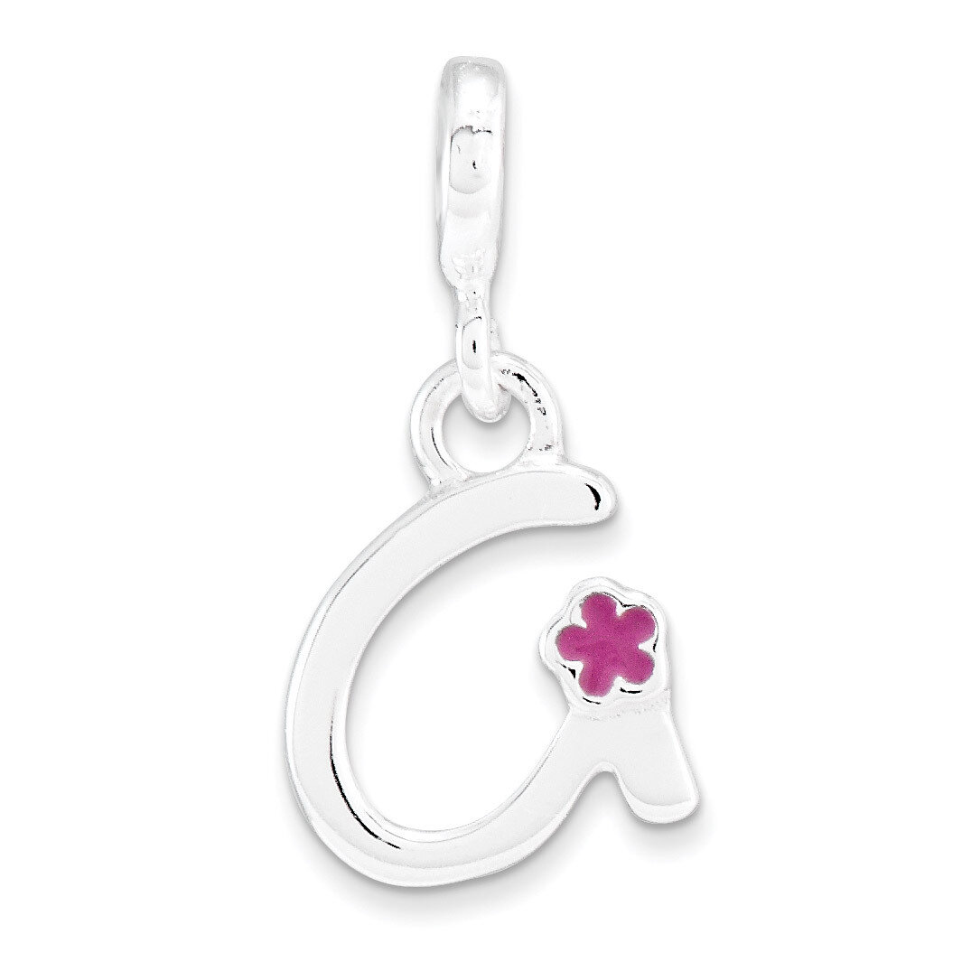 Letter G with Enamel Pendant Sterling Silver QC7935G, MPN: QC7935G, 191101467523