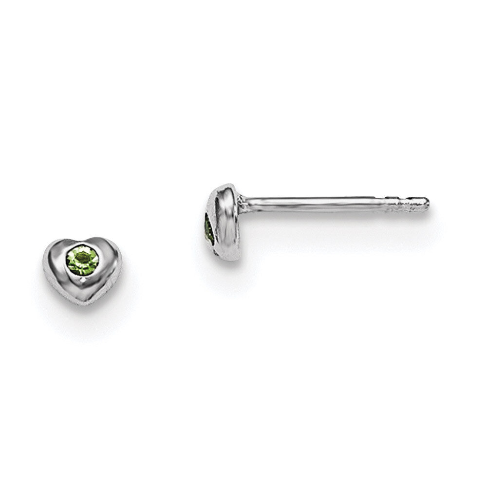 Child&#39;S Preciosca Crystal Aug Heart Earrings Sterling Silver Rhodium-plated QE11248AUG, MPN: QE1124…