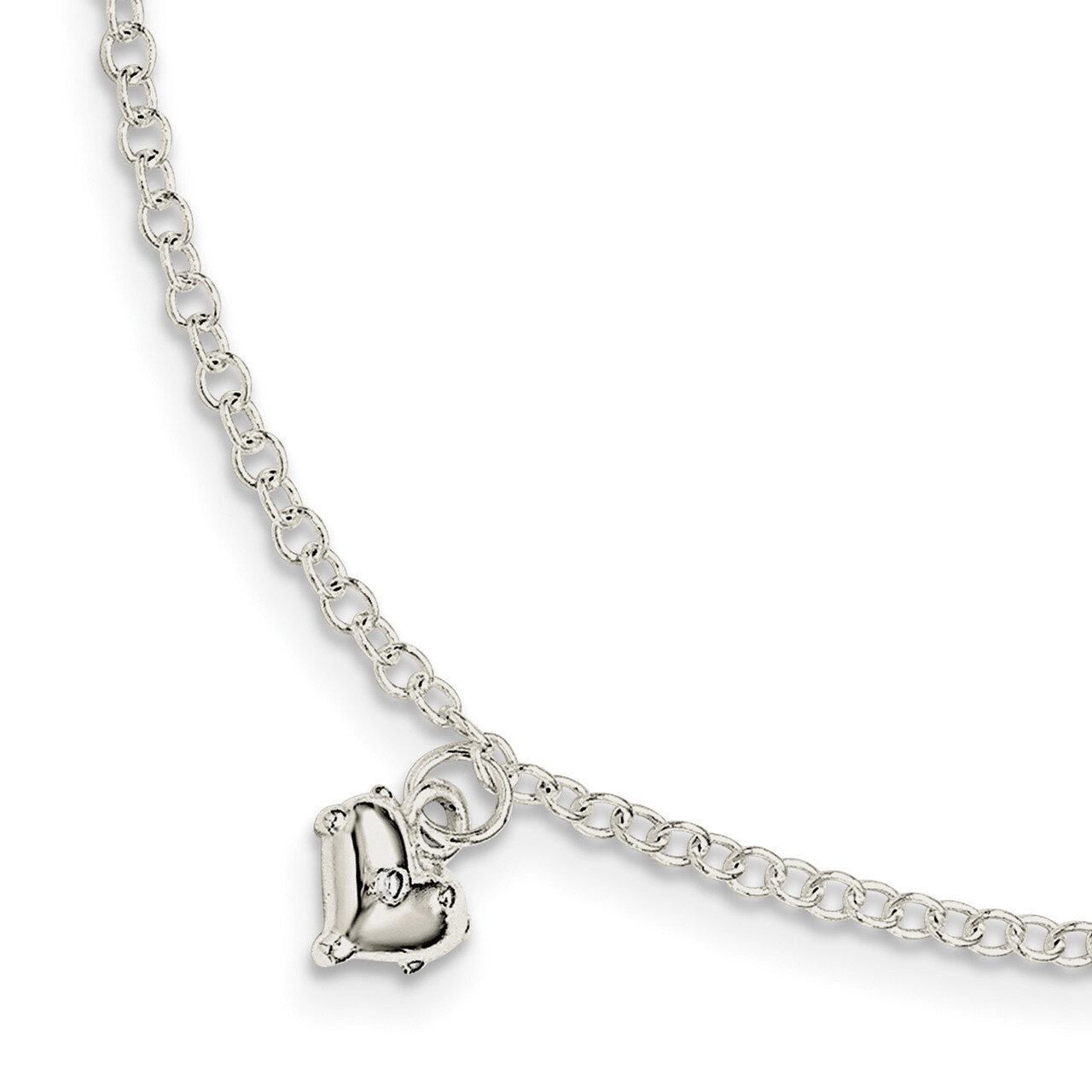 Children&#39;S Polished Heart with 1.5 Inch Ext. Bracelet Sterling Silver QG3504-5.5, MPN: QG3504-5.5, …