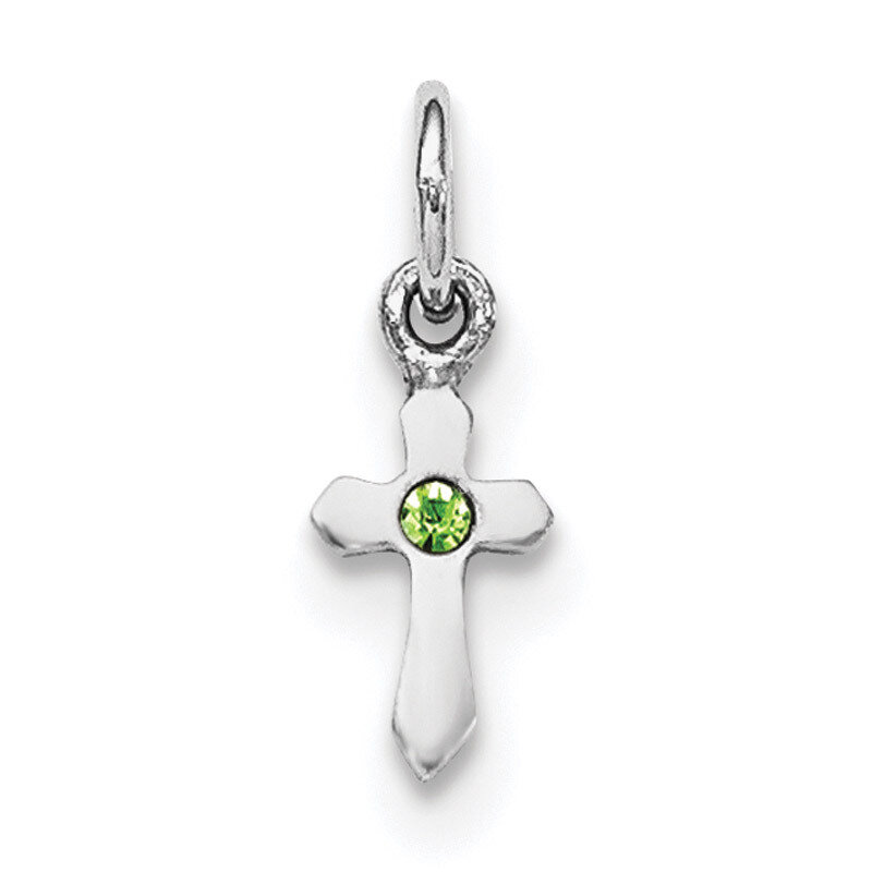Child&#39;S Preciosca Crystal Aug Cross Pendant Sterling Silver Rhodium-plated QP4033AUG, MPN: QP4033AU…