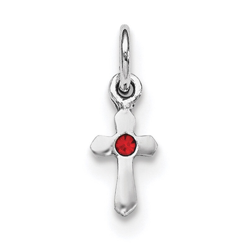 Child&#39;S Preciosca Crystal Jan Cross Pendant Sterling Silver Rhodium-plated QP4033JAN, MPN: QP4033JA…