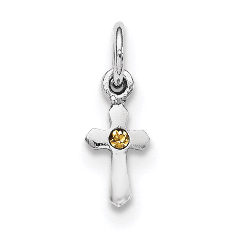 Child&#39;S Preciosca Crystal Nov Cross Pendant Sterling Silver Rhodium-plated QP4033NOV, MPN: QP4033NO…