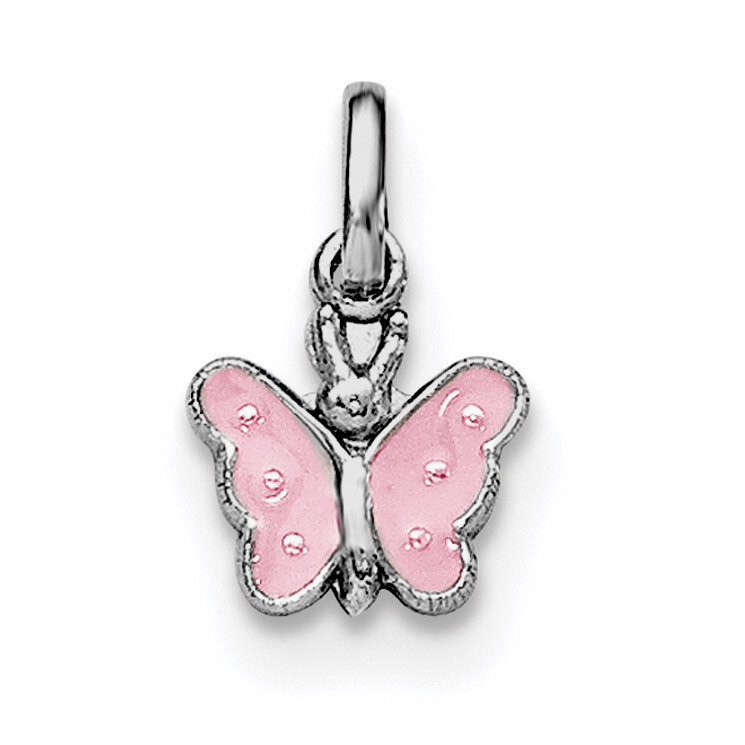 Child&#39;S Enameled Butterfly Pendant Sterling Silver Rhodium-plated QP4041, MPN: QP4041, 191101194535