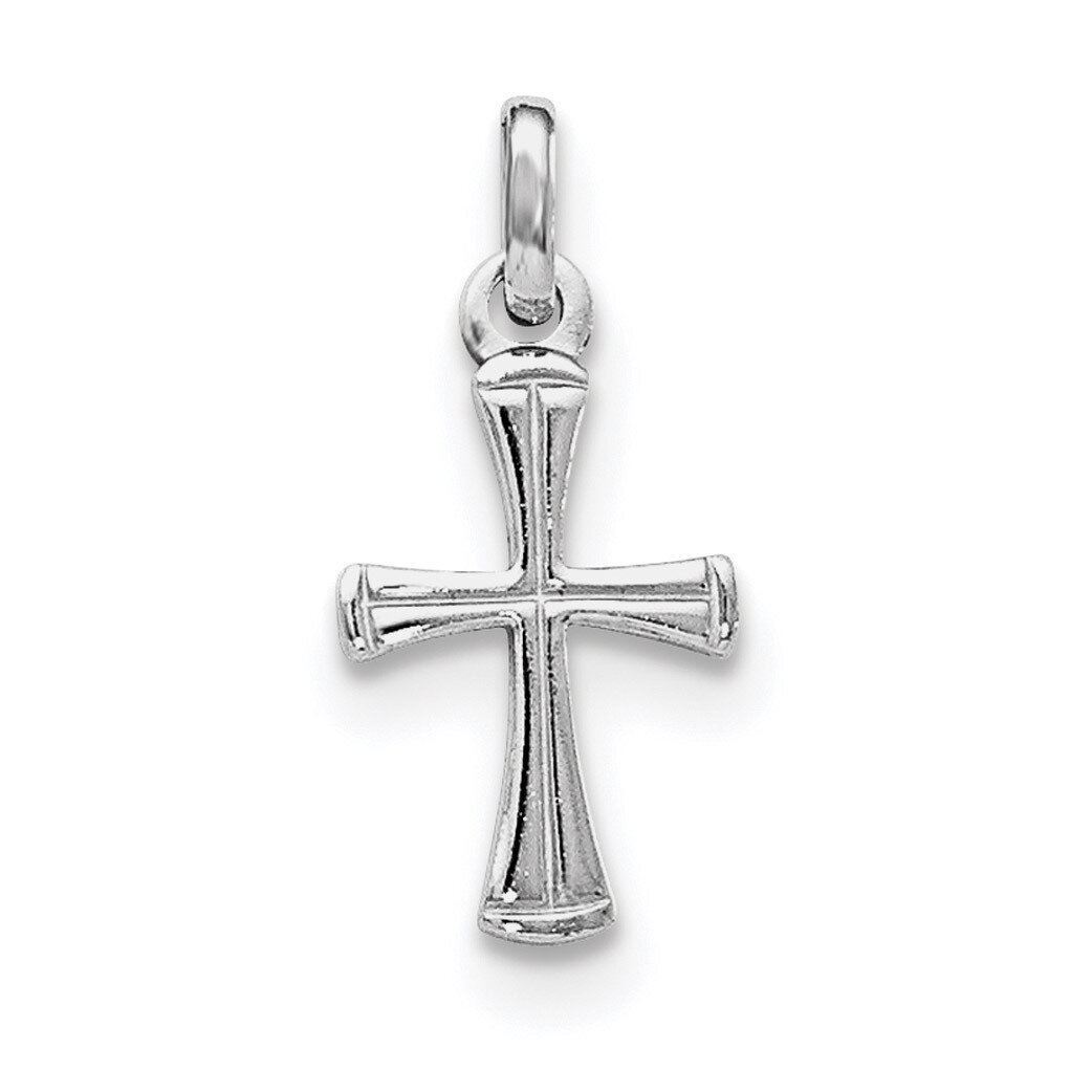 Child&#39;S Polished Cross Pendant Sterling Silver Rhodium-plated QP4052, MPN: QP4052, 191101194634