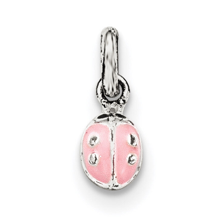 Pink Enamel Kid&#39;S Ladybug Pendant Sterling Silver QP4084, MPN: QP4084, 191101393228