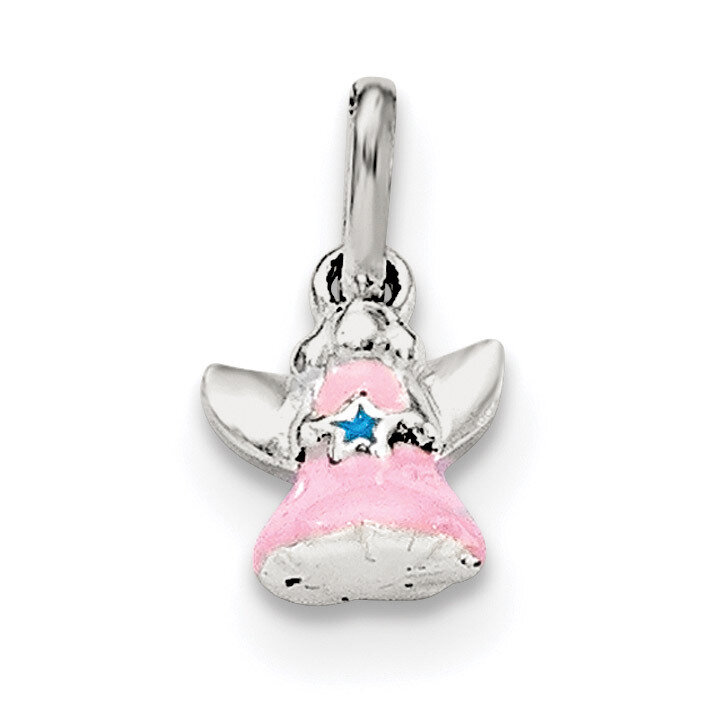 Pink Enamel Angel Kid&#39;S Pendant Sterling Silver QP4092, MPN: QP4092, 191101470646