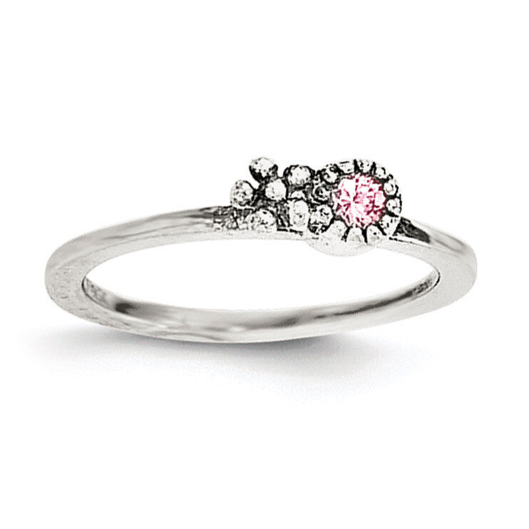 Pink CZ Flower Kid&#39;S Ring Sterling Silver QR5974-3, MPN: QR5974, 191101466335