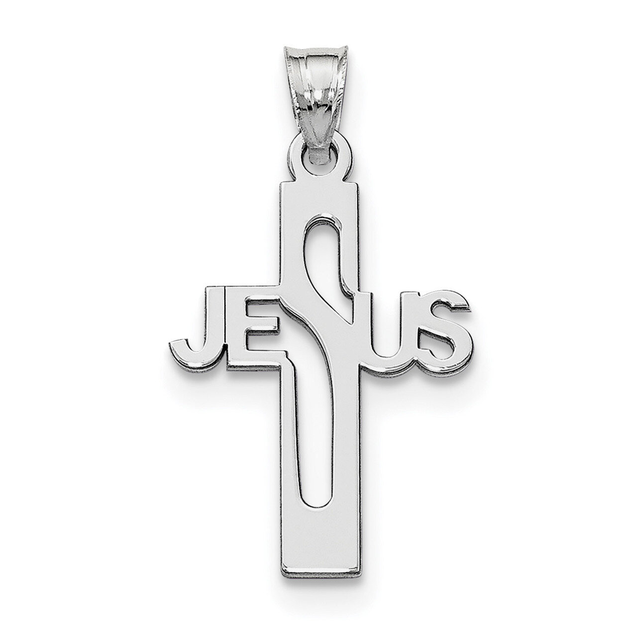 Jesus Cross Small Pendant Sterling Silver QC9003