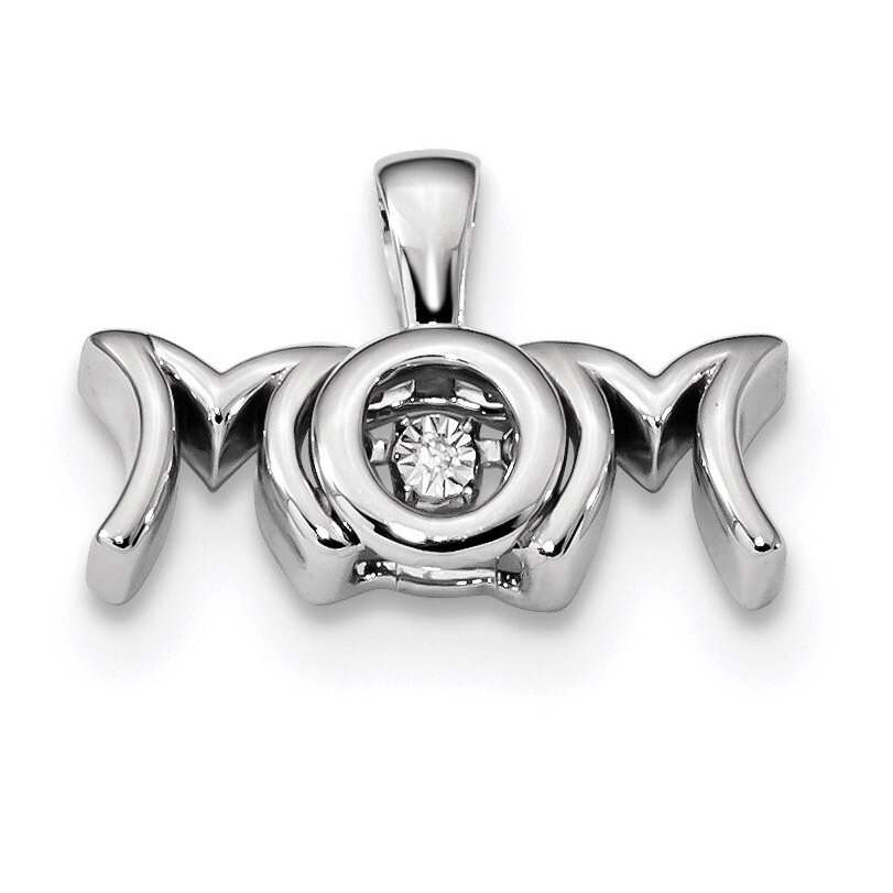 Vibrant Diamond Mom Pendant Sterling Silver Rhodium-plated QP5003, MPN: QP5003, 883957940632