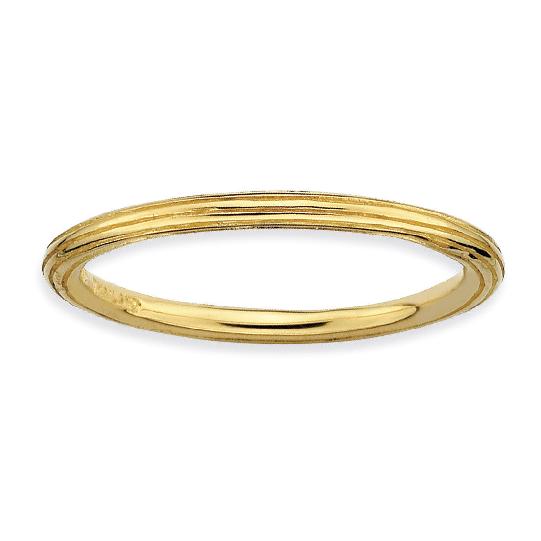 Gold-Plated Step-Down Ring Sterling Silver QSK182-5, MPN: QSK182, 883957127811