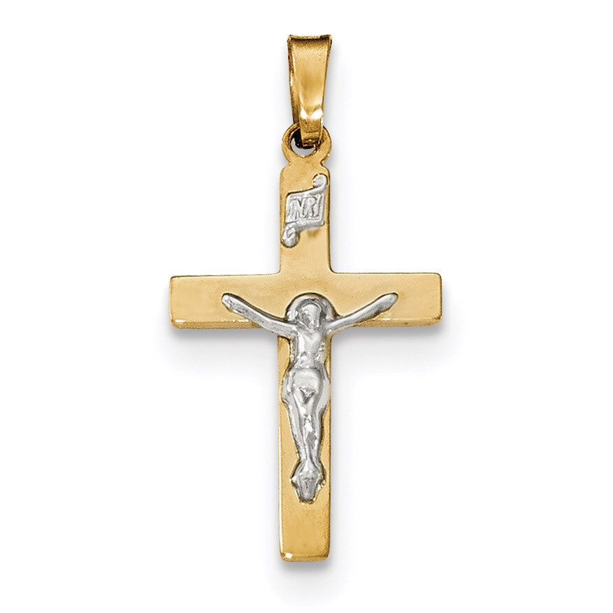 Polished Inri Crucifix Cross Pendant 14k Gold XR1497, MPN: XR1497, 191101359545