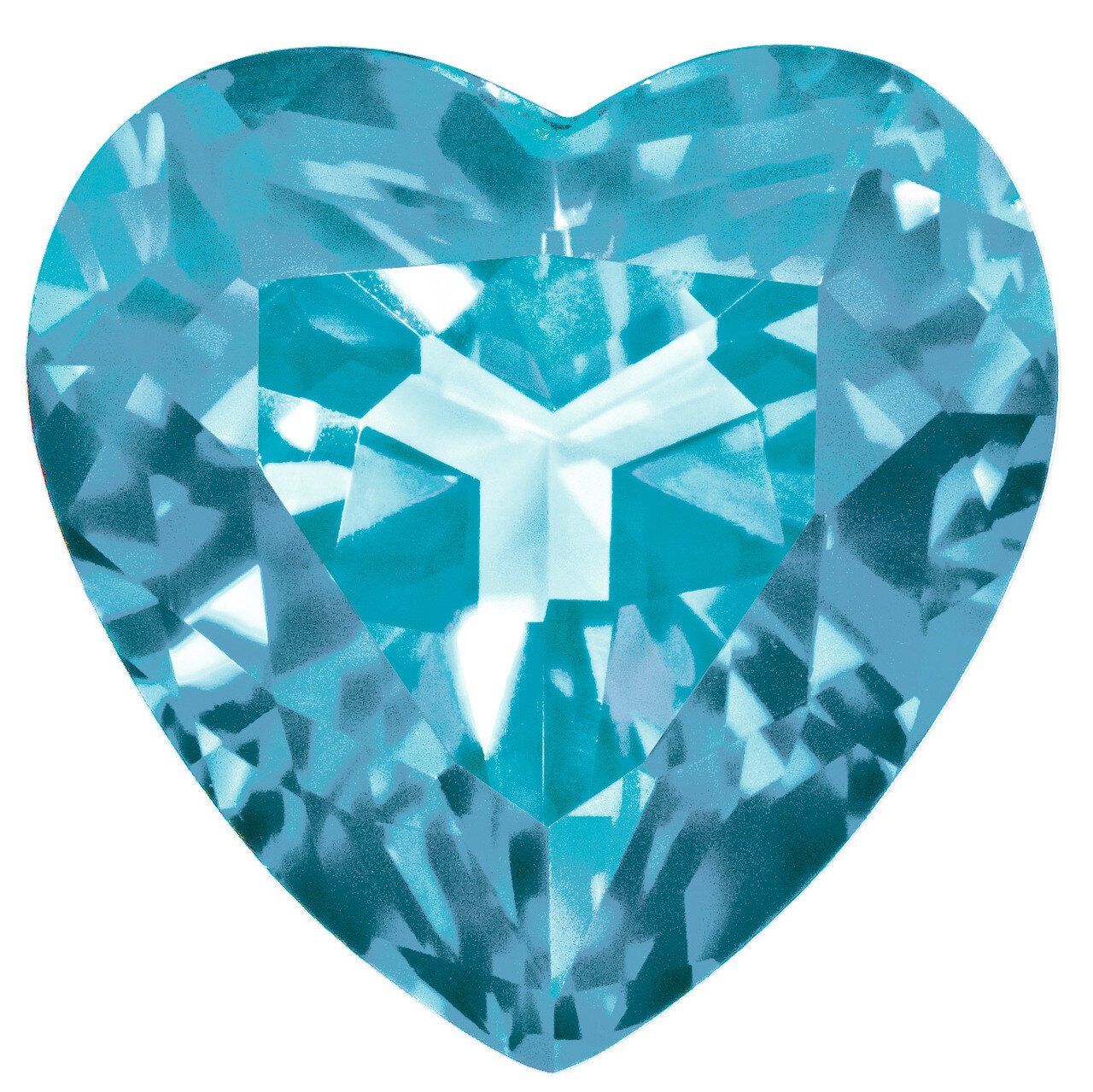 Blue Zircon 3Mm Heart Faceted Aa Quality Gemstone BZ-0300-HTF-AA