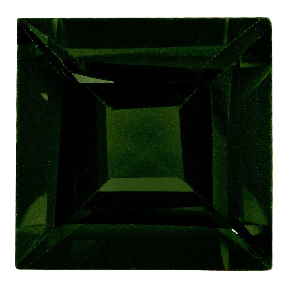 Green Tourmaline 3Mm Square Step Cut Aa Quality Gemstone GT-0300-SQS-AA