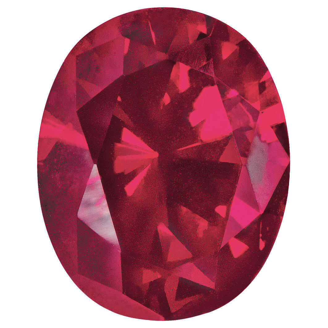 Ruby 5X4Mm Oval Gemstone RU-0504-OVF-A