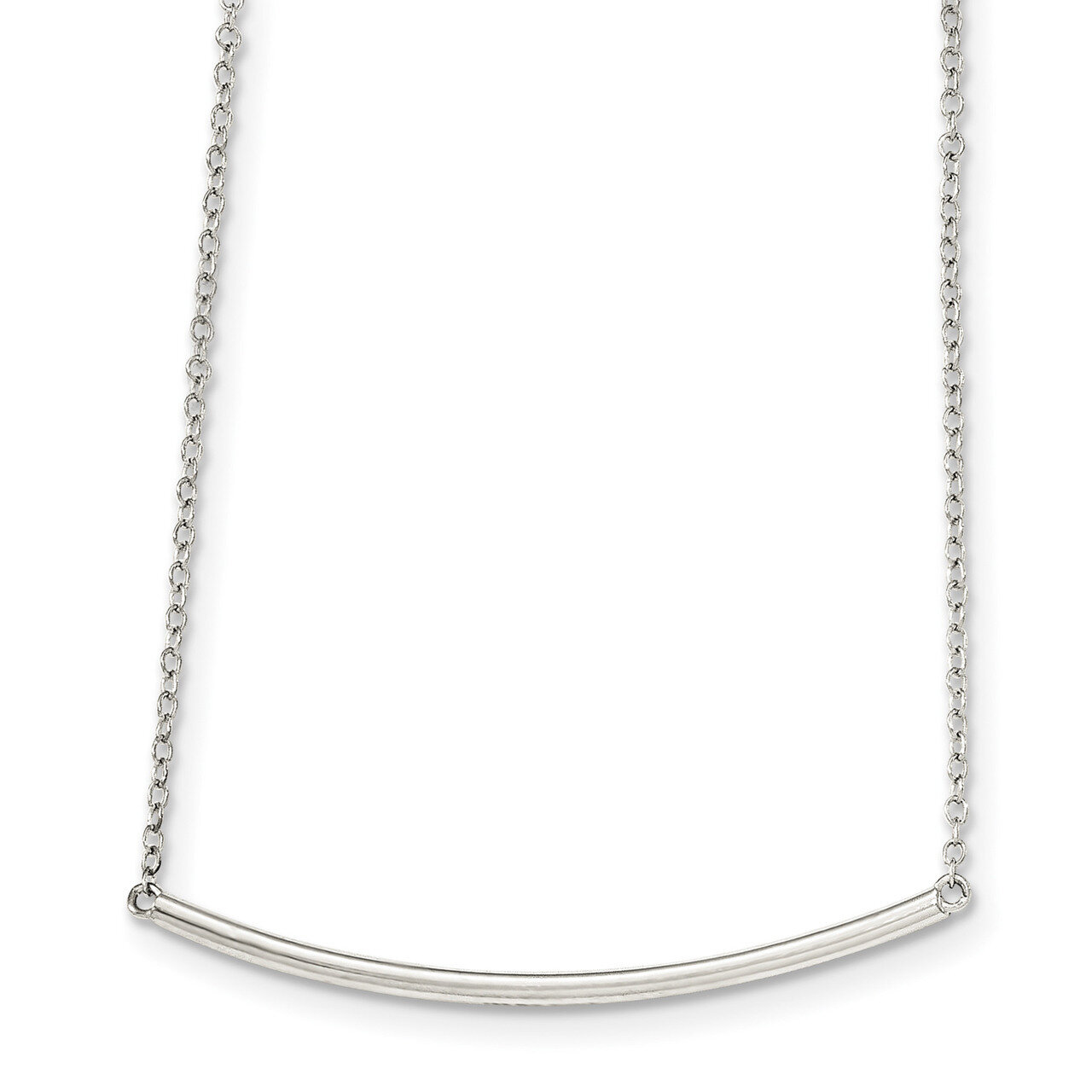 1 Inch Ext. Bar Necklace Sterling Silver Polished QG3681-16, MPN: QG3681-16, 886774258126