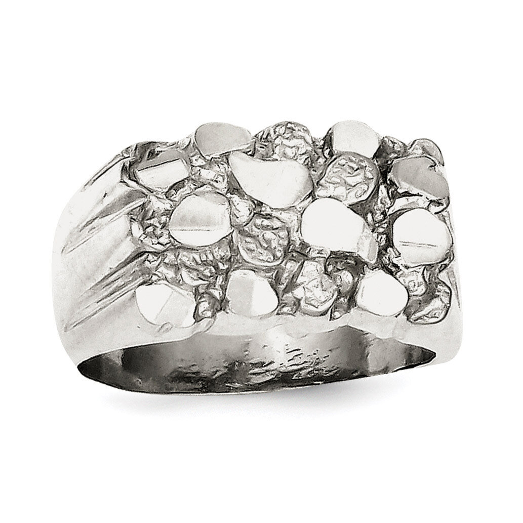 Men&#39;S Nugget Ring Sterling Silver QR122-11