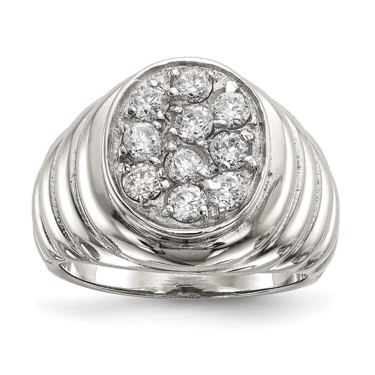 Men&#39;S CZ Ring Sterling Silver QR2438-11, MPN: QR2438, 883957249537