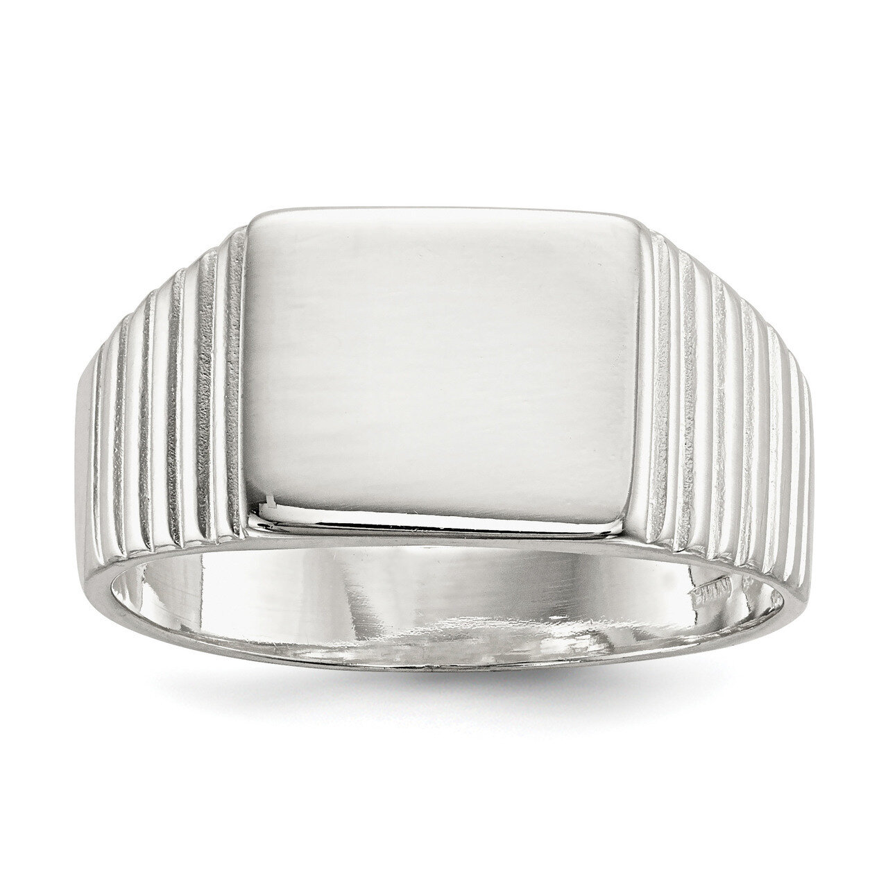 10X12Mm Open Back Signet Ring Sterling Silver QR2448-11, MPN: QR2448, 883957249834