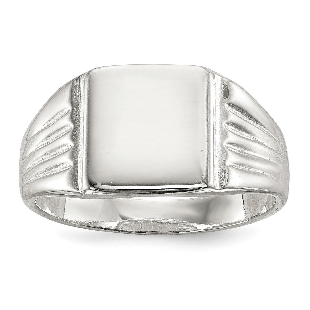 11X11Mm Open Back Signet Ring Sterling Silver QR2452-11, MPN: QR2452, 883957249926