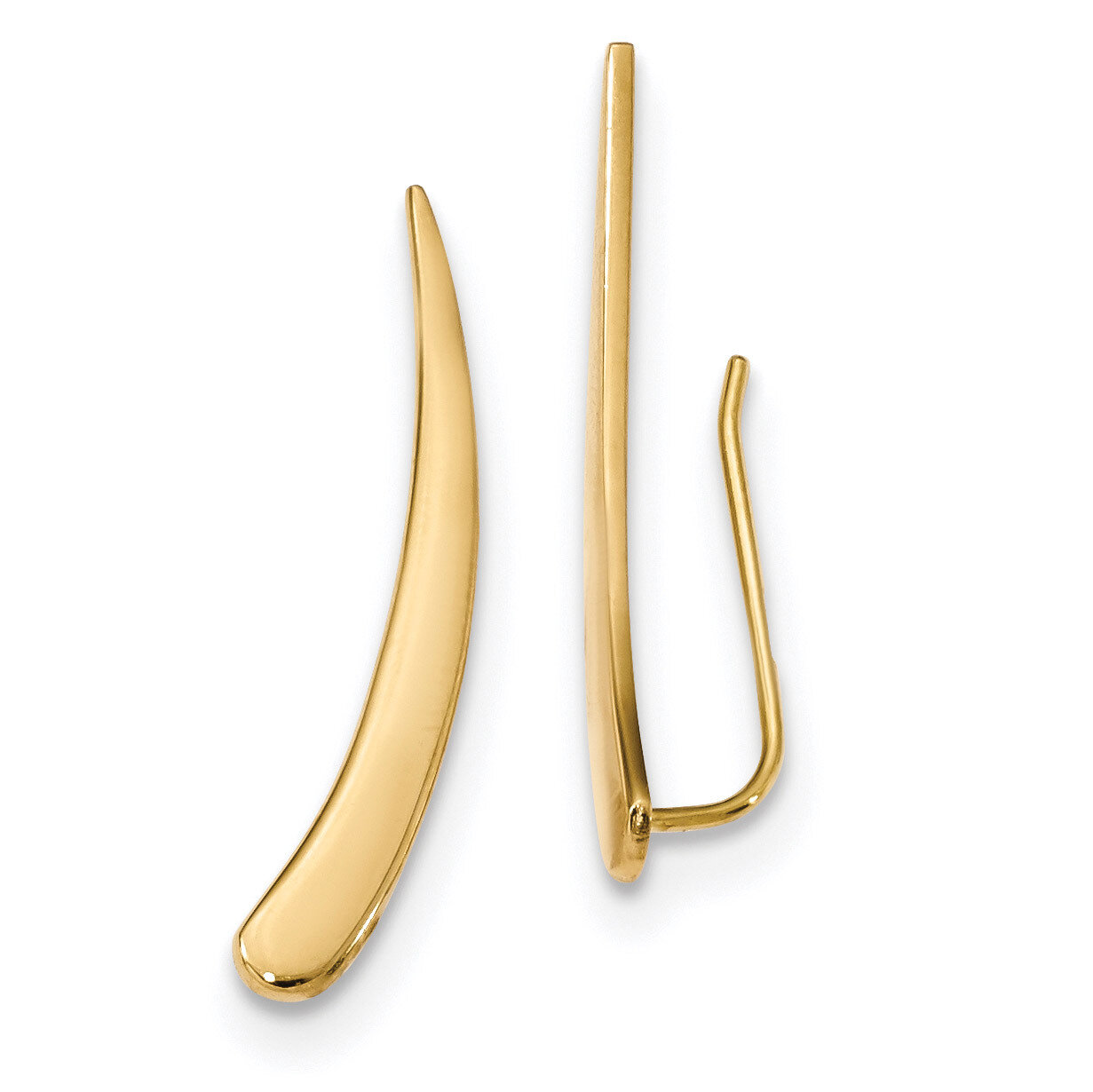 Pointed Ear Climber Earrings 14K Gold Polished TL1034