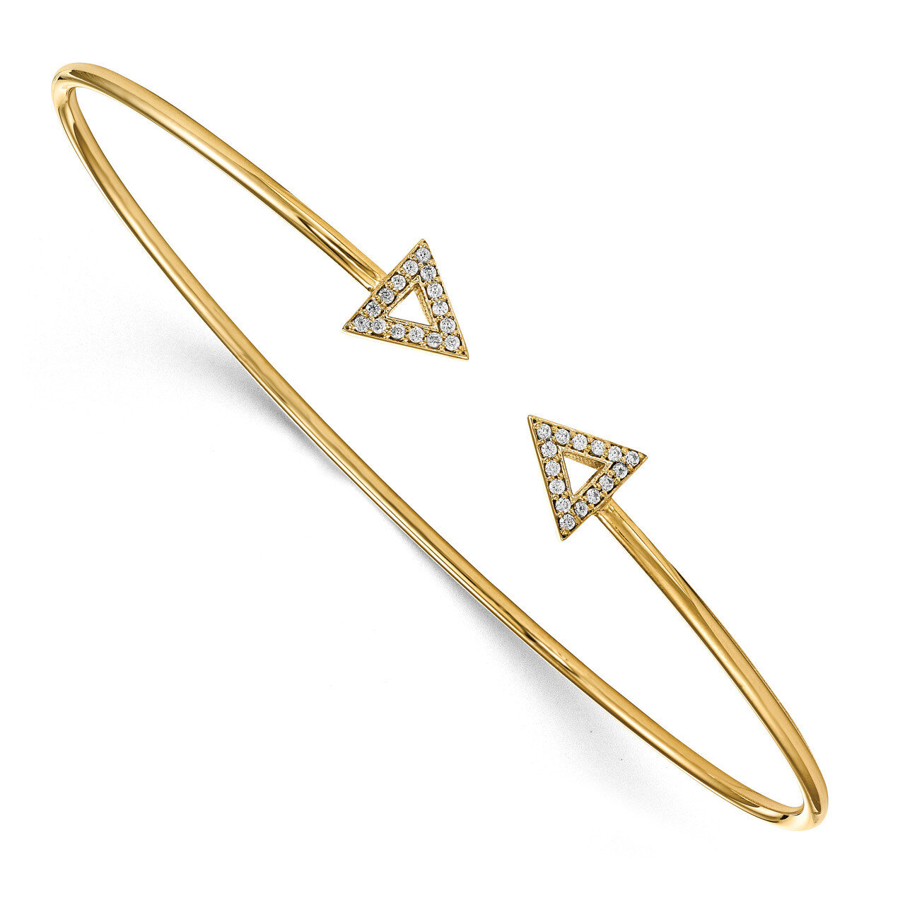 7 Inch Diamond Triangle Bangle 14k Gold XB312A, MPN: XB312A, 191101887116