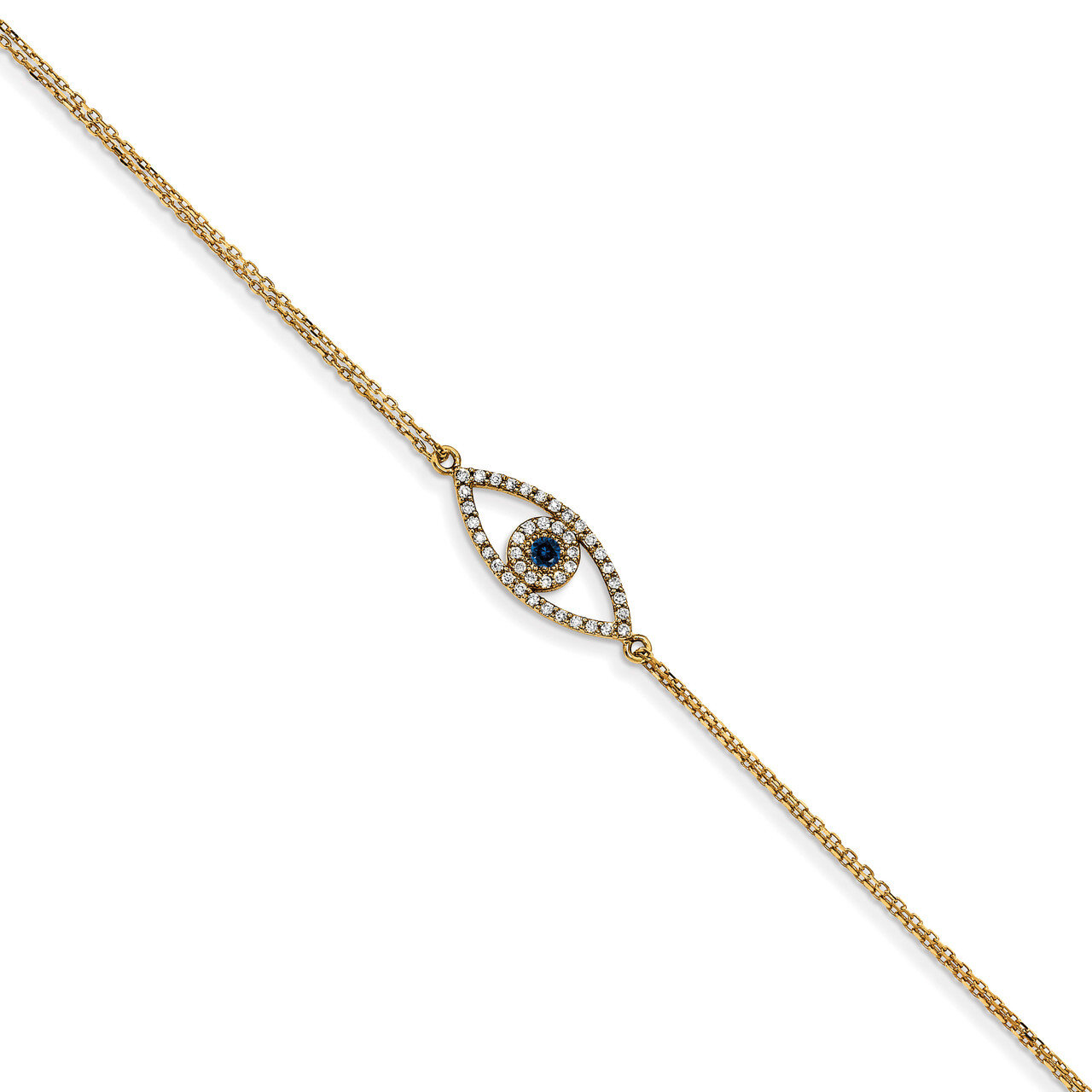 Small Diamond and Sapphire Evil Eye Bracelet 14k Gold XB315S/A, MPN: XB315S_A, 883957315744