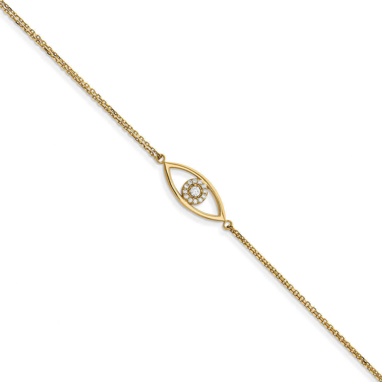 Small Diamond Evil Eye Bracelet 14k Gold XB320A, MPN: XB320AA, 191101332647