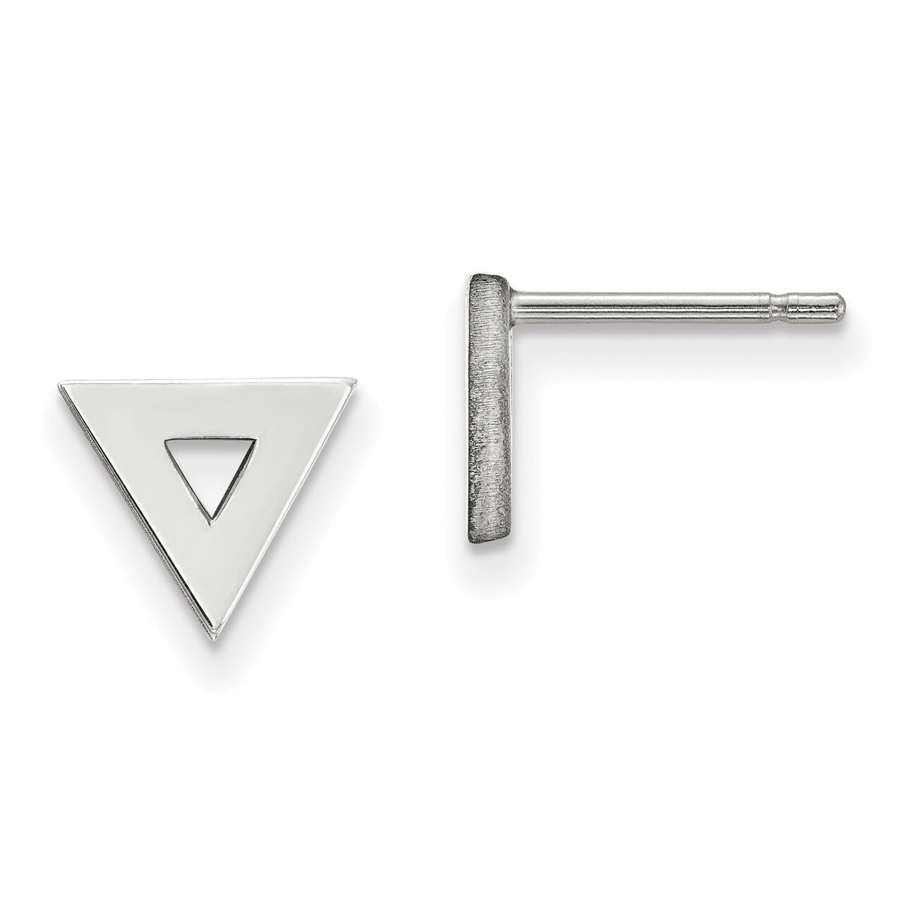 Open Triangle Post Earrings 14k White Gold XE3082W, MPN: XE3082W, 191101055591