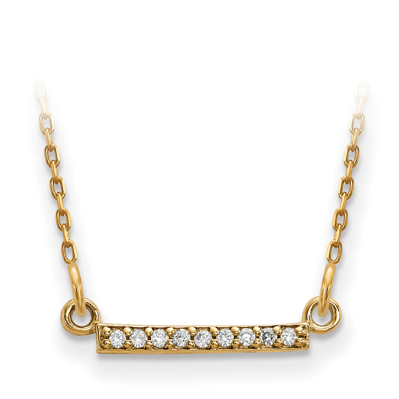 Diamond Tiny Bar Necklace 14k Gold XP5030A