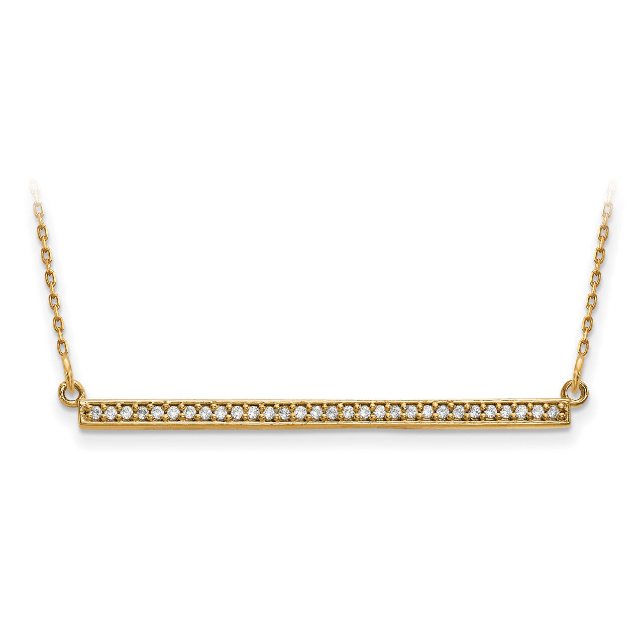 Diamond Bar Necklace 14k Gold XP5031A