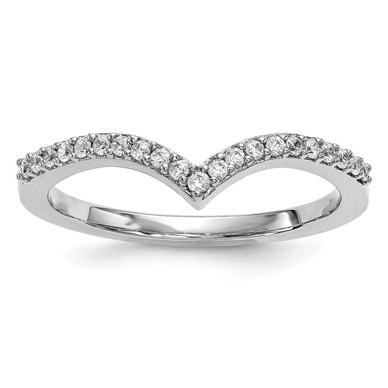 Diamond V Ring 14k White Gold Y13740WA, MPN: Y13740WA, 191101228445